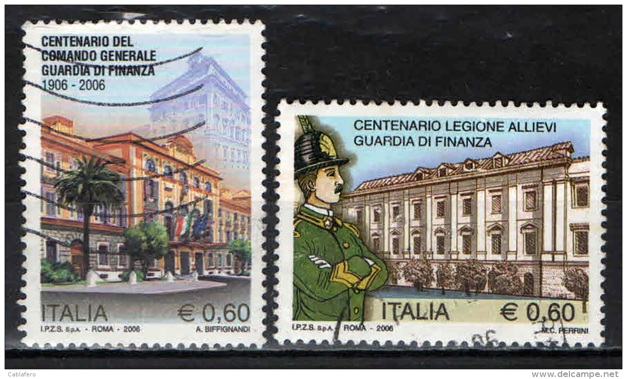 ITALIA - 2006 - GUARDIA DI FINANZA - CENTENARIO DEL COMANDO GENERALE E DELLA LEGIONE ALLIEVI - USATI - 2001-10: Usati