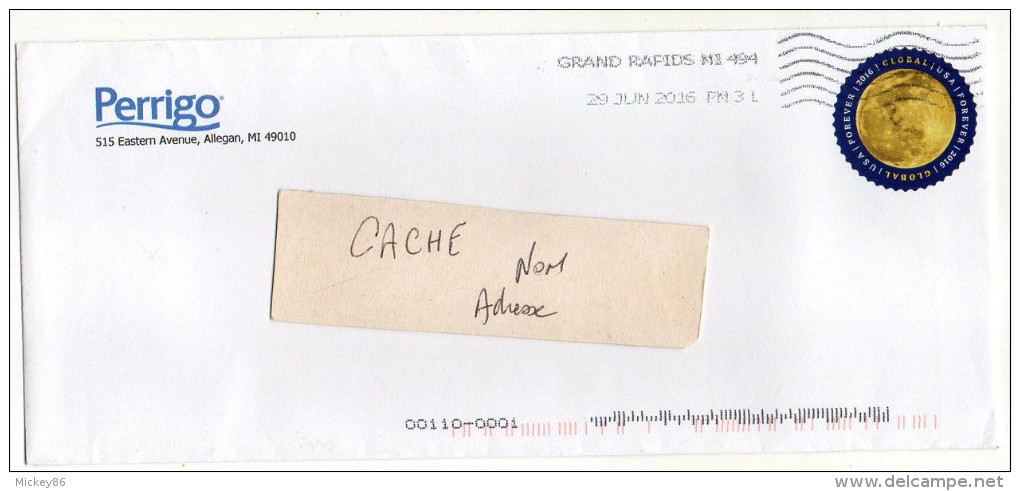 Etats-Unis--2016--Lettre De Allegan,MI 49010 (USA) Pour La France--tp Seul Sur Lettre Personnalisée - Lettres & Documents