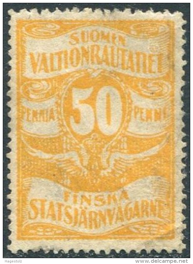 Russia Finland 1909 State Railways (VR) 50 Penni Railway Parcel Eisenbahn Paketmarke Chemin De Fer Colis Russie Russland - Eisenbahnen