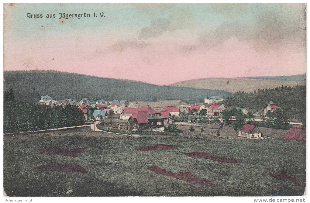 AK Jägersgrün Vogtland Bahnhof Gasthof ? A Muldenhammer Morgenröthe Grünbach Auerbach Falkenstein Klingenthal Mühlental - Schönheide