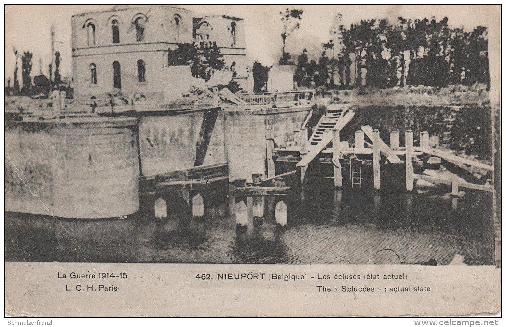 CPA - AK Nieuport Nieuwpoort Écluses Sclucces Schleusen Guerre 1914 15 WWI Westflandern A Westende Middelkerke Koksijde - Nieuwpoort