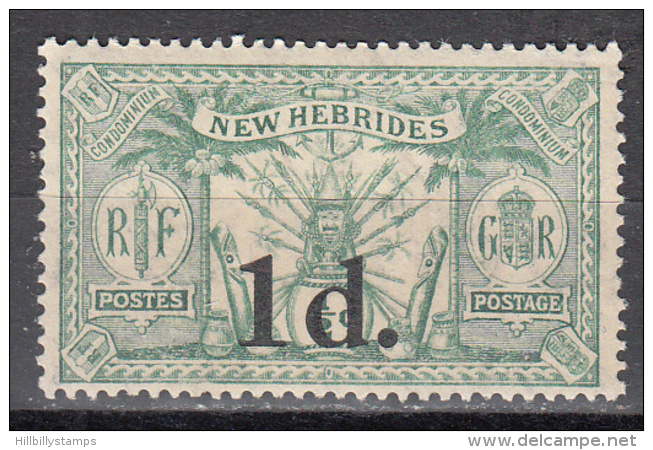 NEW HIBRIDES--BRITISH    SCOTT NO.  38    MINT HINGED     YEAR  1924 - Nuevos