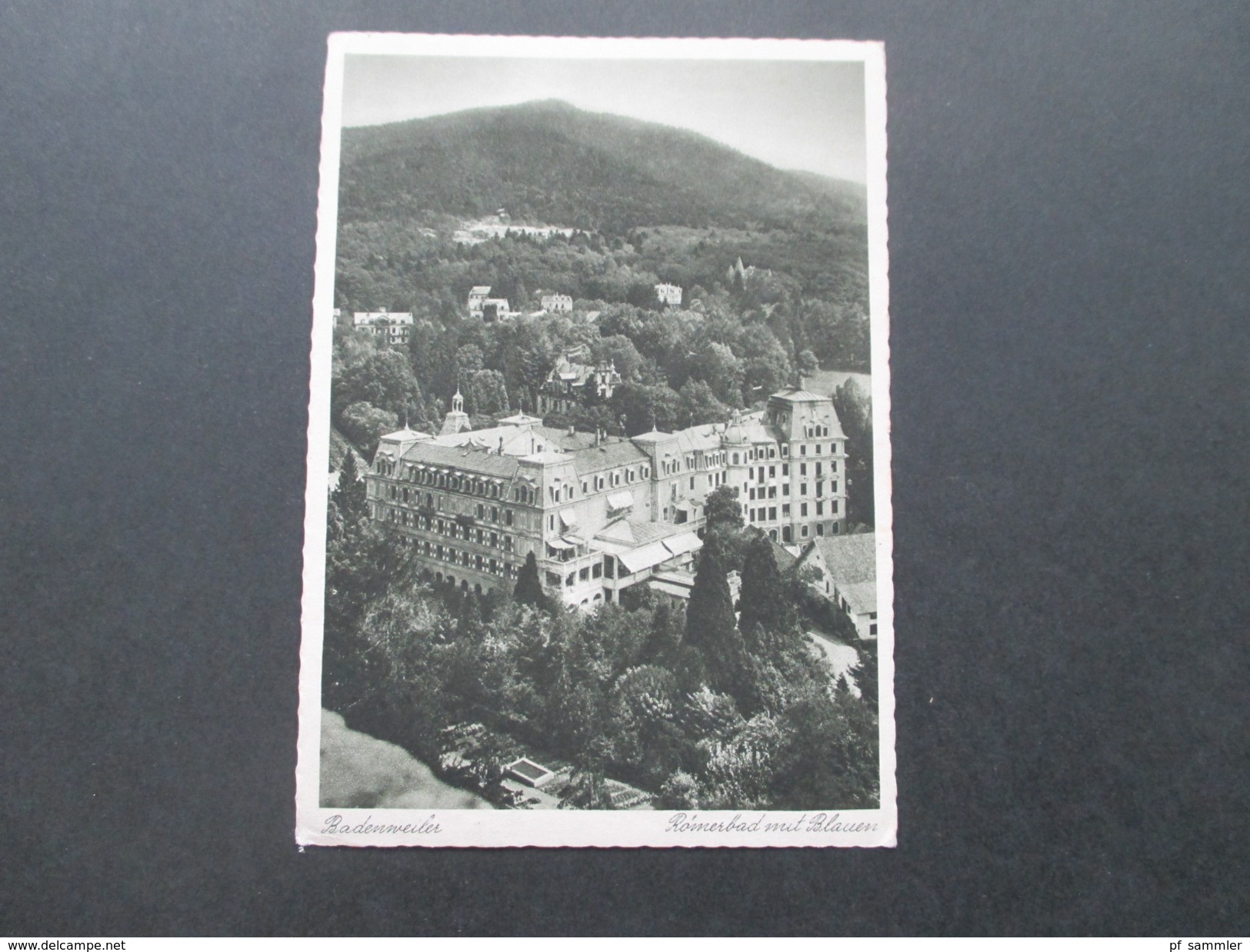 AK 1938 Badenweiler. Römerbad Mit Blauen. Sonderstempel Badenweiler Kurort Schwarzwald - Badenweiler