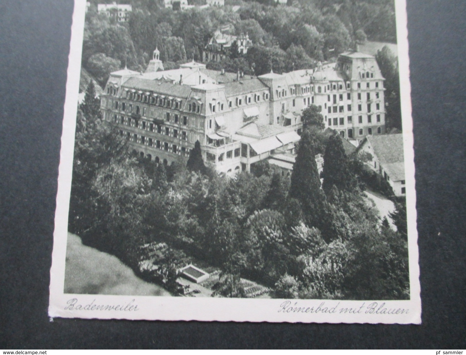 AK 1938 Badenweiler. Römerbad Mit Blauen. Sonderstempel Badenweiler Kurort Schwarzwald - Badenweiler