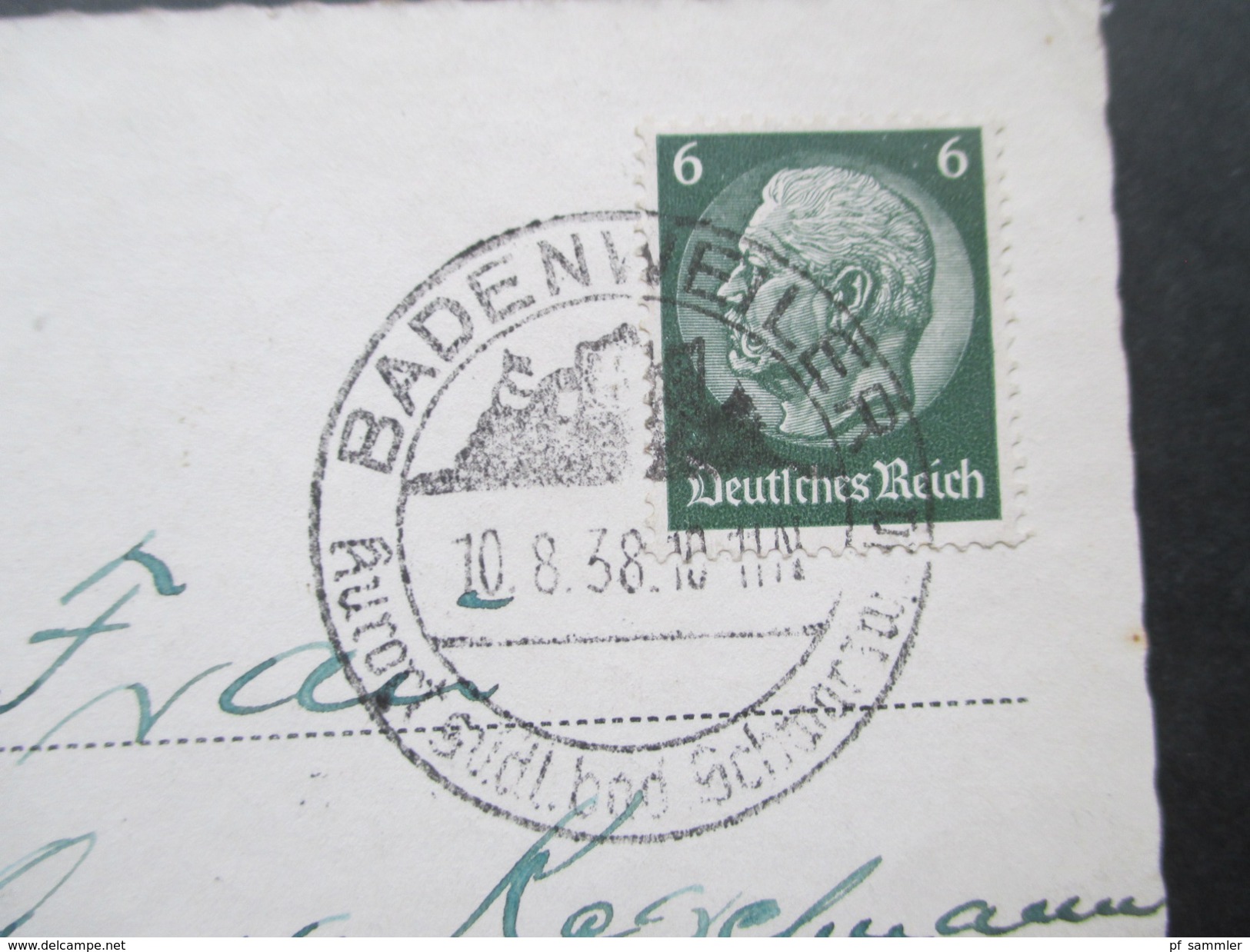 AK 1938 Badenweiler. Römerbad Mit Blauen. Sonderstempel Badenweiler Kurort Schwarzwald - Badenweiler