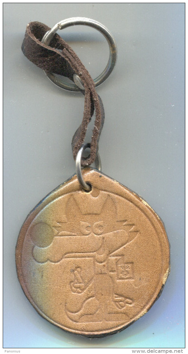 OLYMPIC, OLIMPIADE -  Sarajevo 1984. Bosnia And Herzegovina, VUCKO, Key Ring, Leather - Juegos Olímpicos