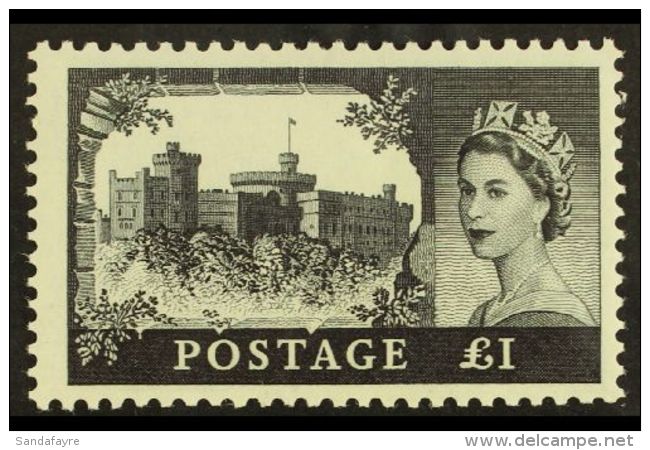 1959-68 &pound;1 Black Windsor Castle, DLR Printing, SG 598, Never Hinged Mint. For More Images, Please Visit... - Other & Unclassified