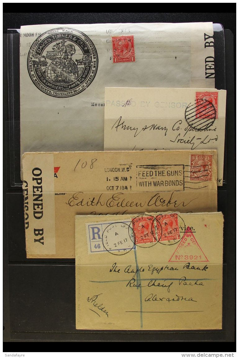CENSORED COVERS / CARDS COLLECTION An Interesting Selection Of WWI Censor Covers &amp; Cards, Many Bearing Field... - Unclassified