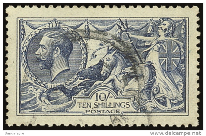 1915 10s Blue, DeLaRue Seahorse, SG 412, Superb Used, Well Centered With Good Colour And Light Cds Cancel. Apex... - Unclassified