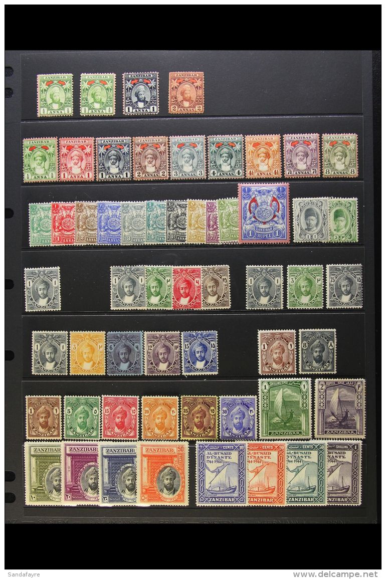 1896-1964  MINT COLLECTION An Attractive, Chiefly All Different, Mint &amp; Never Hinged Mint Collection That... - Zanzibar (...-1963)