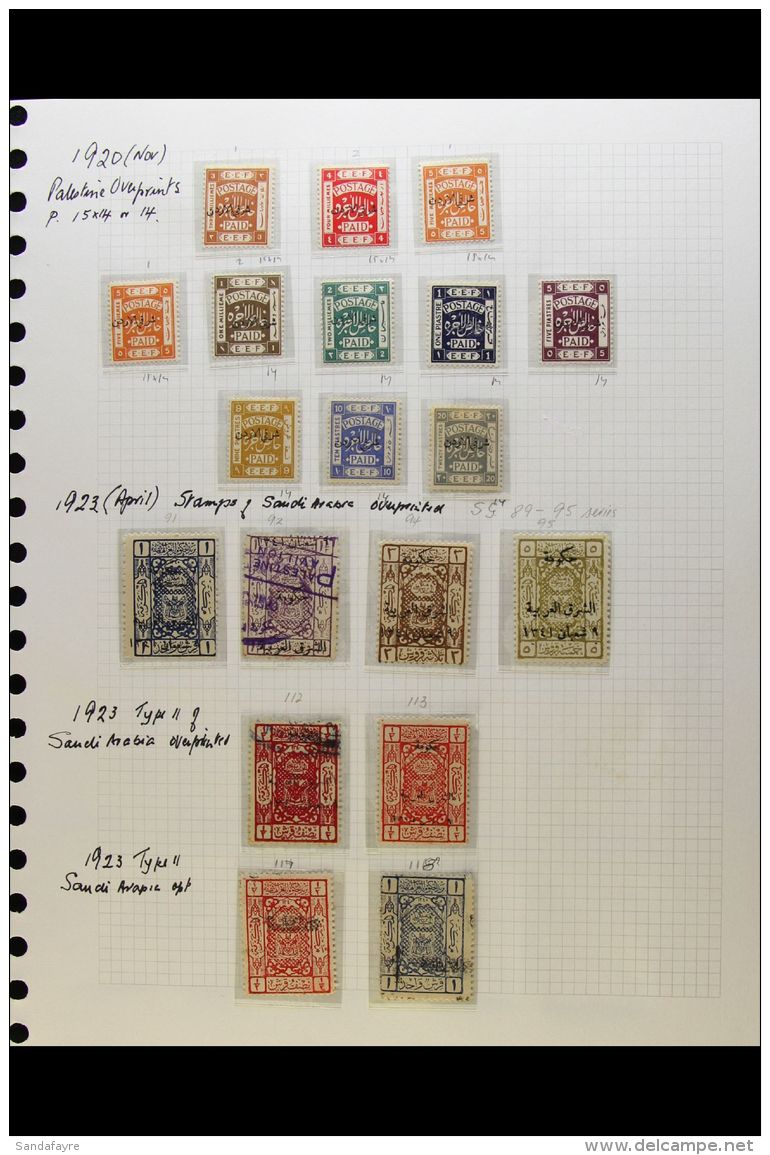 1920-1943 MOSTLY MINT COLLECTION In Hingeless Mounts On Leaves, Inc (all Mint) 1920 Opts To 10p &amp; 20p, 1923... - Jordan