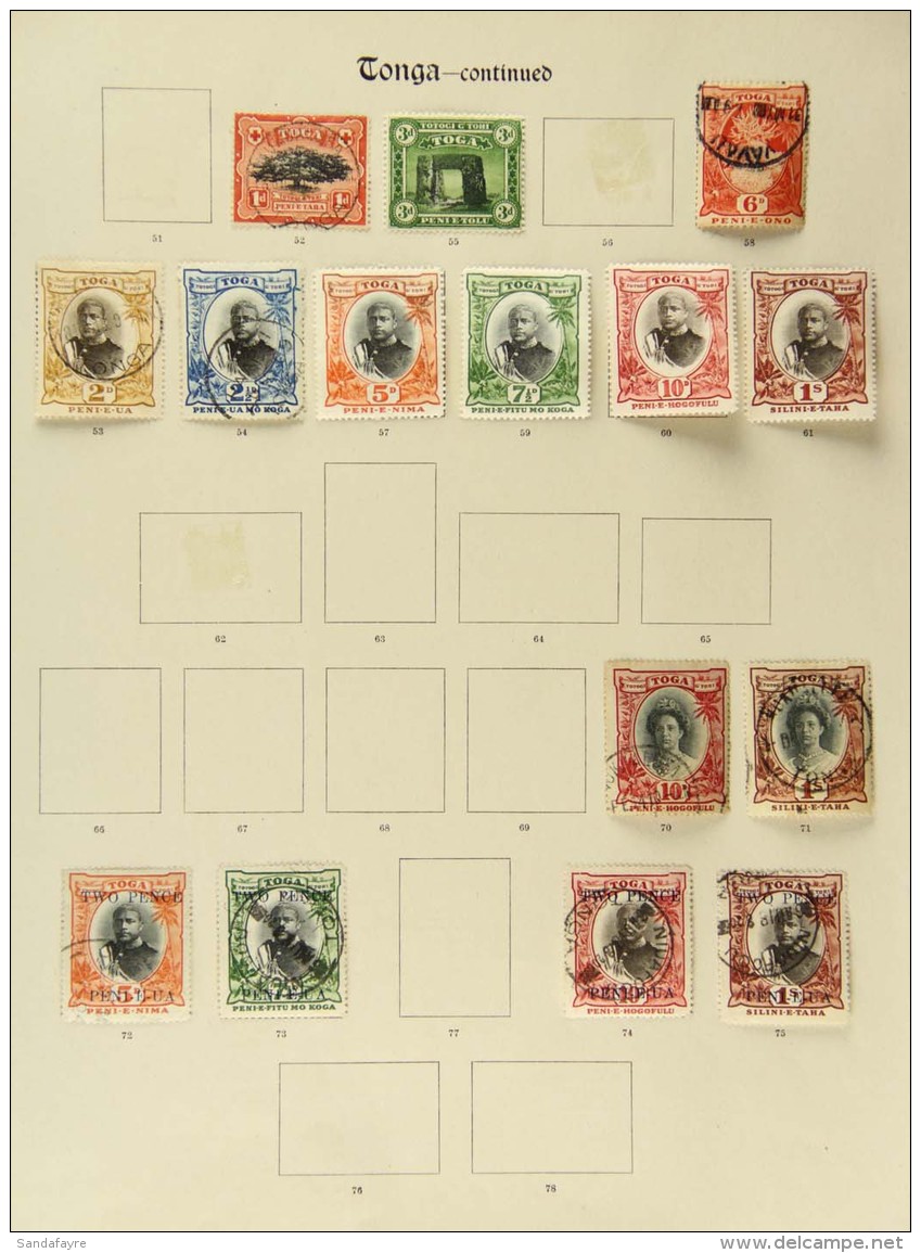 1886-1924 ALL DIFFERENT COLLECTION Includes 1886-88 2d, 6d And 1s Used Plus 6d Perf Variant Mint, 1892 6d... - Tonga (...-1970)