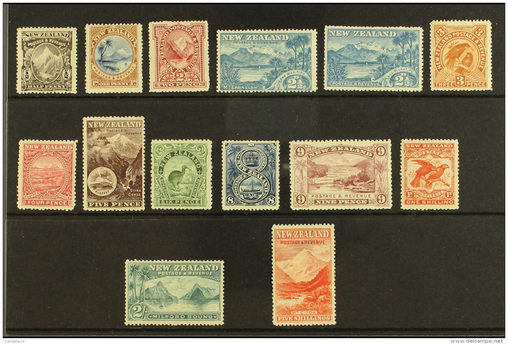 1898 Pictorials Perf 12 To 16 Complete Set Inc Both Types Of 2&frac12;d, SG 246/59, Very Fine Mint, All With Nice... - Other & Unclassified
