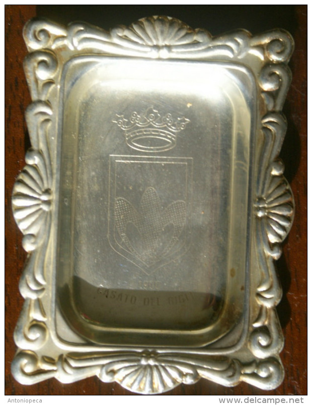 ITALIA - COLLEZIONE DI 5 PIATTINI IN SILVER PLATE STEMMI ARALDICI - Sonstige & Ohne Zuordnung