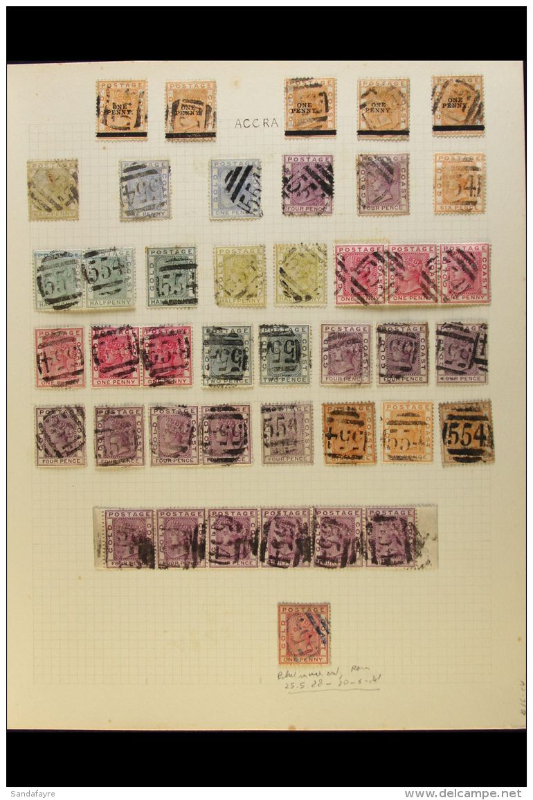 1876-1901 POSTMARKS COLLECTION Old Time Collection With Individual Cancels/towns Laid Out On Each Page. Includes... - Gold Coast (...-1957)