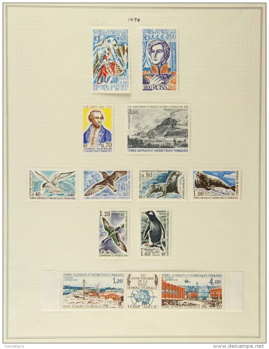 TAAF 1970-82 All Different Very Fine Mint Collection, Includes 1970 30f Air Ile Amsterdam, 1976 Wildlife Set Of... - Other & Unclassified