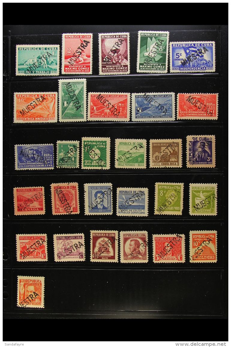 1936-38 "MUESTRA" OVERPRINTS All Different Very Fine Mint. With 1936 Maximo Gomez Postage Set Plus Special... - Other & Unclassified