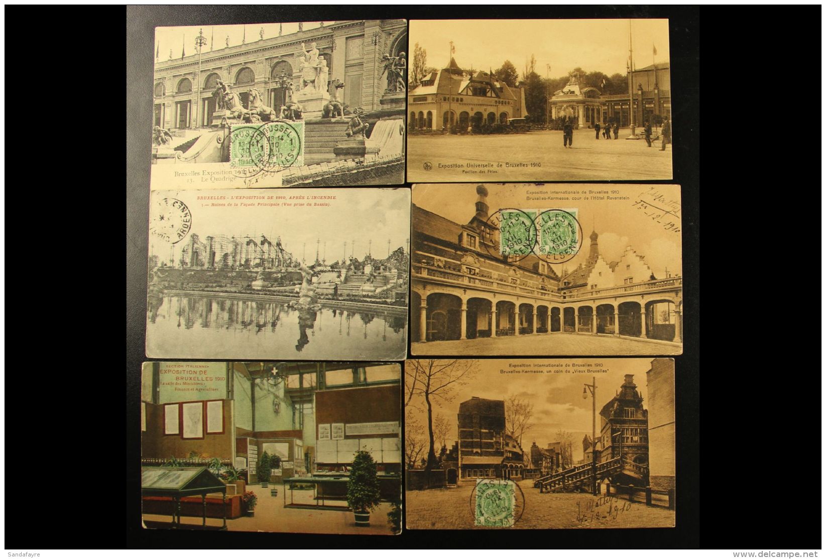 1910 BRUSSELS EXHIBITION Group Of Postcards Produced For The "Exposition Universelle Et Internationale De... - Other & Unclassified