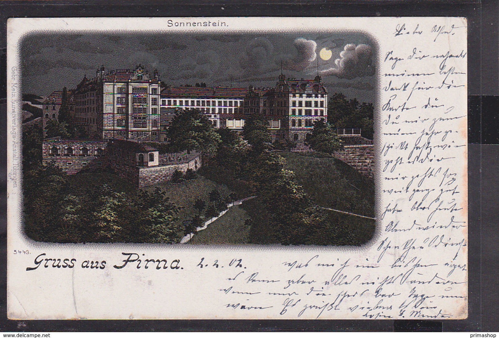 A6x /   Litho Pirna 1902 Schloß Sonnenstein - Pirna