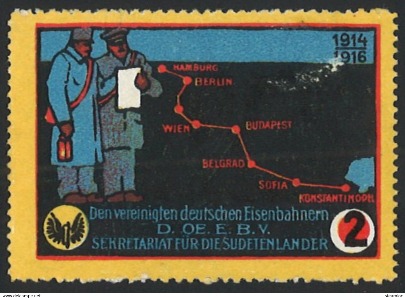 GERMANY - Poster Stamp - Railway - Treinen