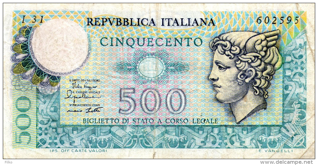 Italy,500 Lit. ,P.94,2.4.1979,as Scan - 500 Lire