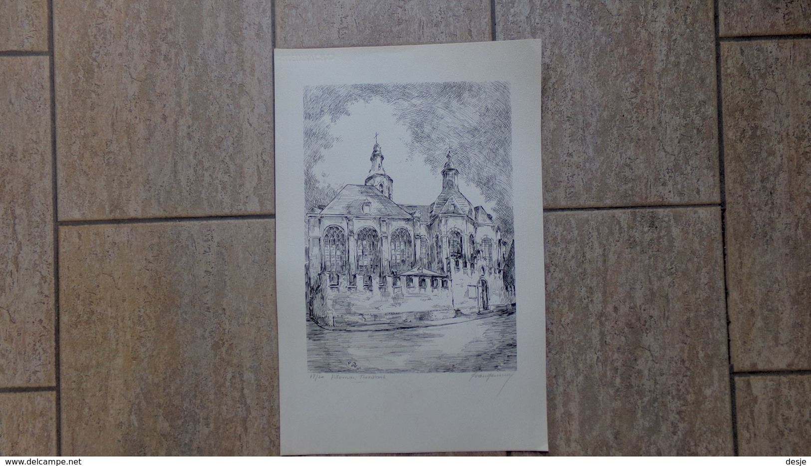 Vilvoorde Troostkerk Door Gesigneerd 38/200 Ex. 1976 - Estampes & Gravures