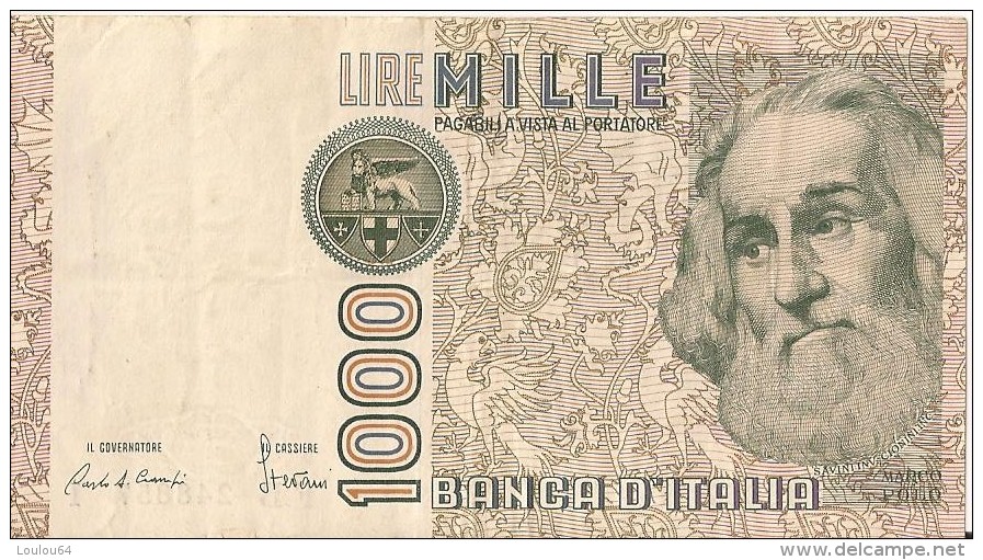 1000 Lire 1982 - Marco PAULO - N° FB 248857 I  - ITALIE - - 1000 Liras