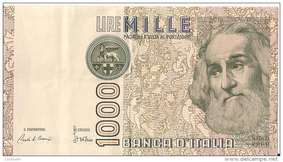 1000 Lire 1982 - Marco PAULO - N° EC 555165 I  - ITALIE - - 1000 Lire