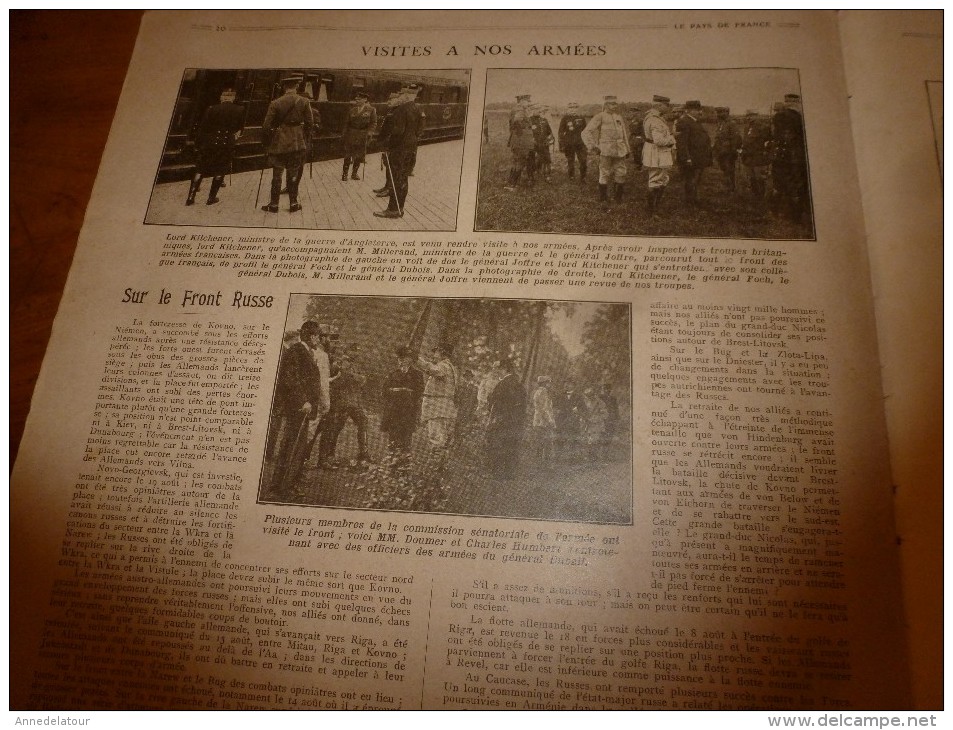 1915 LPDF: Héros de l'YSER; Camp de concentration all; Notes d'un engagé volontaire de l'aviation; Le prince de Serbie