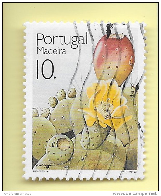 TIMBRES - STAMPS - PORTUGAL (MADEIRA) - 1992 - FRUITS ET PLANTES SUBTROPICAL - Opuca Ficus Indica- - TIMBRE OBLITÉRÉ - Madeira