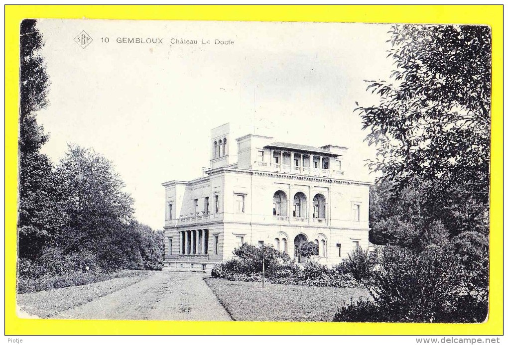 * Gembloux (Namur - Namen - La Wallonie) * (SBP, Nr 10) Chateau Le Docte, Kasteel, Castle, Rare, Old Unique, TOP - Gembloux