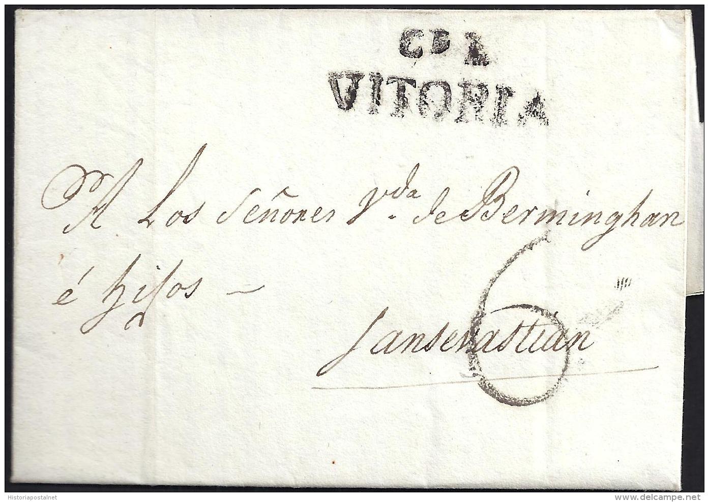 1807. ESPAÑA. SPAIN. VITORIA A SAN SEBASTIAN. - ...-1850 Prephilately