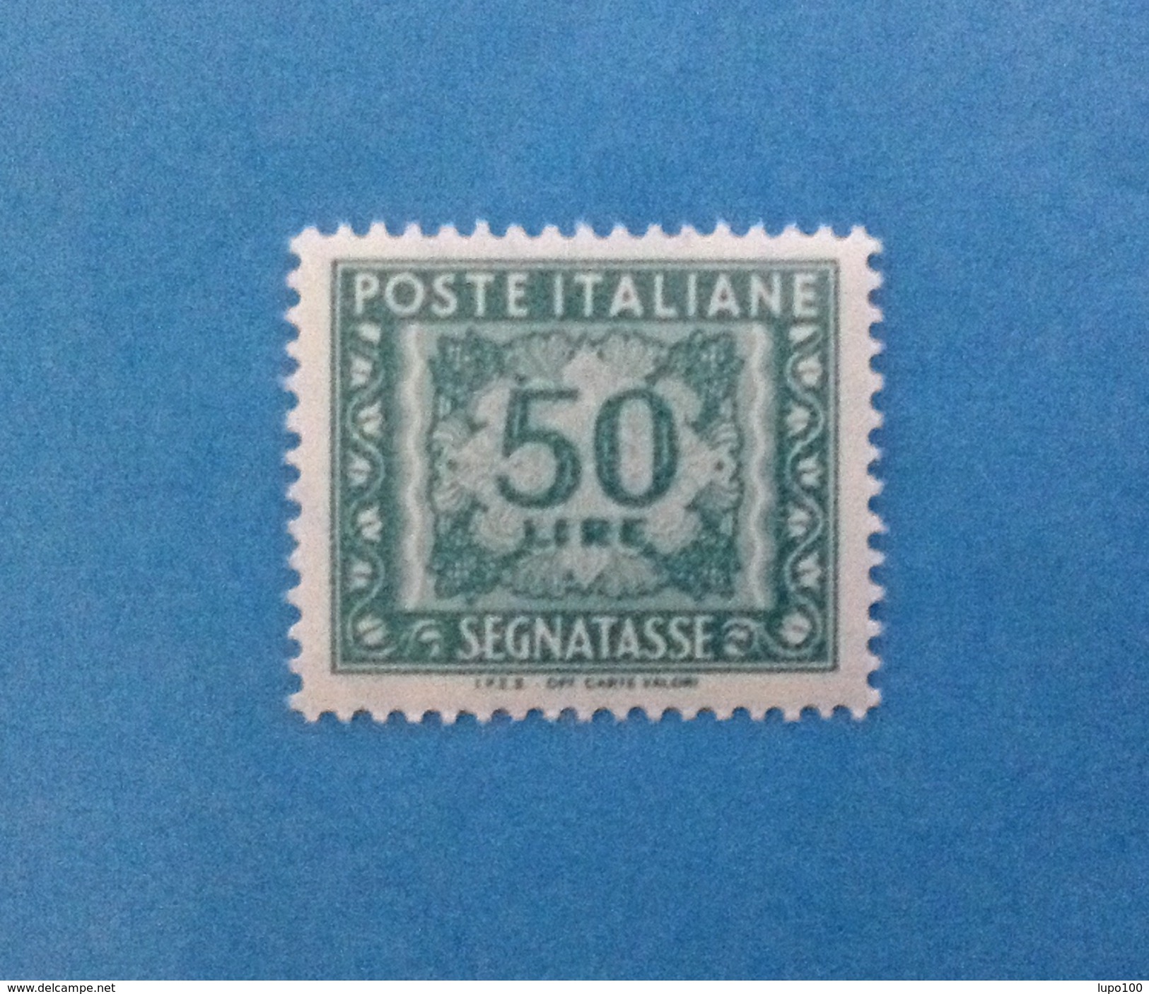 1991 ITALIA FRANCOBOLLO NUOVO STAMP NEW MNH** SEGNATASSE DA 50 LIRE DICITURA MARGINE I.P.Z.S. - - Strafport