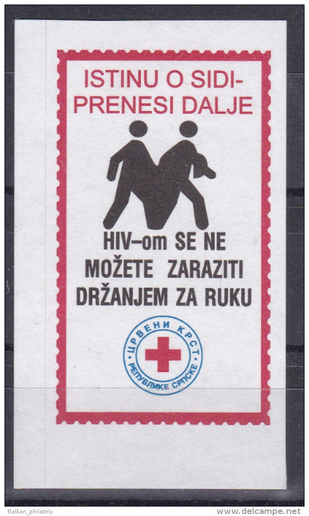 Bosnia Serbia (year Unknown) Red Cross, Rotes Kreuz, Cruz Roja, Croix Rouge, The Truth About AIDS Say Further, Sticker - Bosnien-Herzegowina