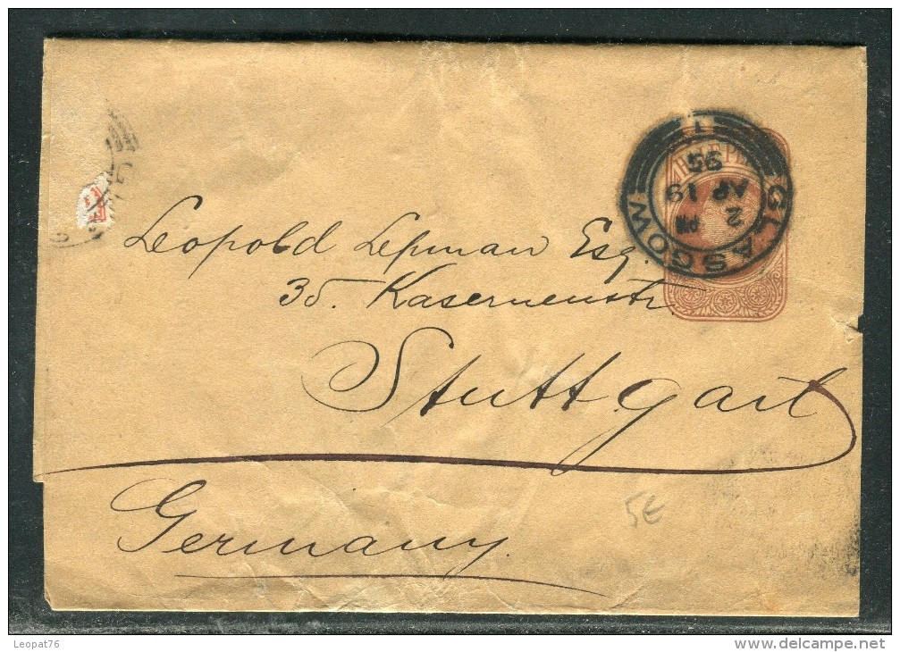 Grande Bretagne - Entier Postal De Glasgow Pour Stuttgart En 1895   Réf O 119 - Postwaardestukken