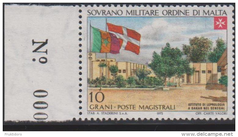 SMOM Sovereign Military Order Of Malta Mi 88 - Leper Colonies - Institute Of Leprology In Dakar - Flags - 1973 * * - Malta (Orde Van)