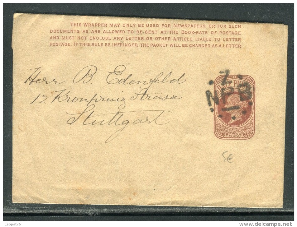 Grande Bretagne - Entier Postal Pour Stuttgart En 1912   Réf O 121 - Postwaardestukken