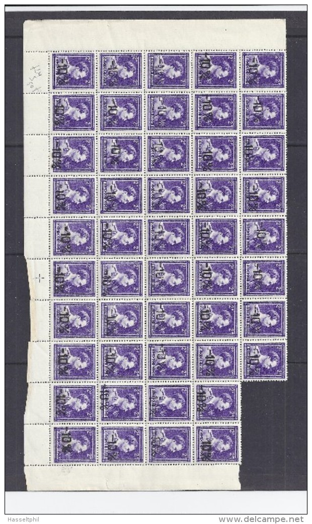 BELGIE - BELGIQUE 724N/P Postfris 48 Stuks In Veldeel + VARIETEIT 724P - V1 - 1946 -10 %