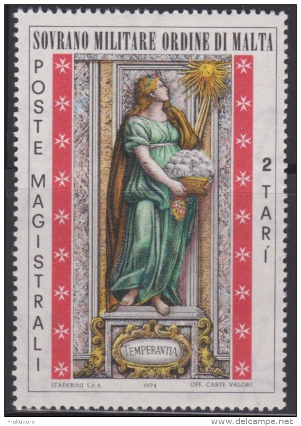 SMOM Sovereign Military Order Of Malta Mi 102 - Cardinal Virtues - Temperance 1974 * * - Malta (Orde Van)