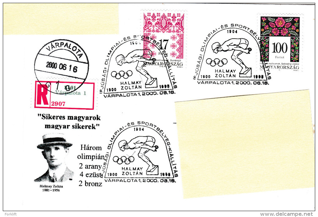 Olympiques Olympic 1900 Paris 1904 St.Louis 1908 London Swimming Halmay Zoltan Registered Letter - Sommer 1900: Paris