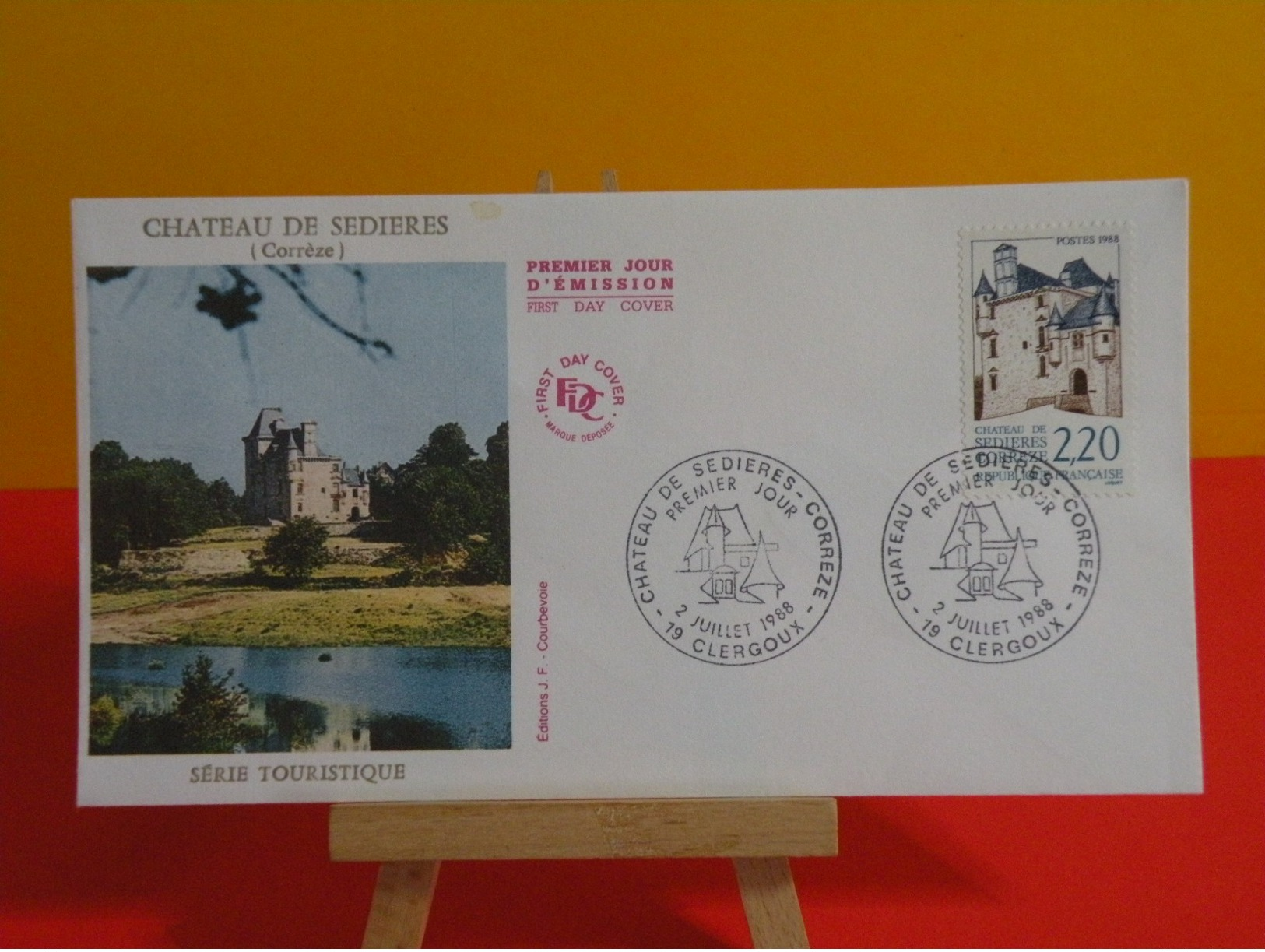 FDC > 1980-1989 > Château De Sédières - 19 Clergoux - 2.7.1988 - 1er Jour. Coté 3,50 &euro; - 1980-1989