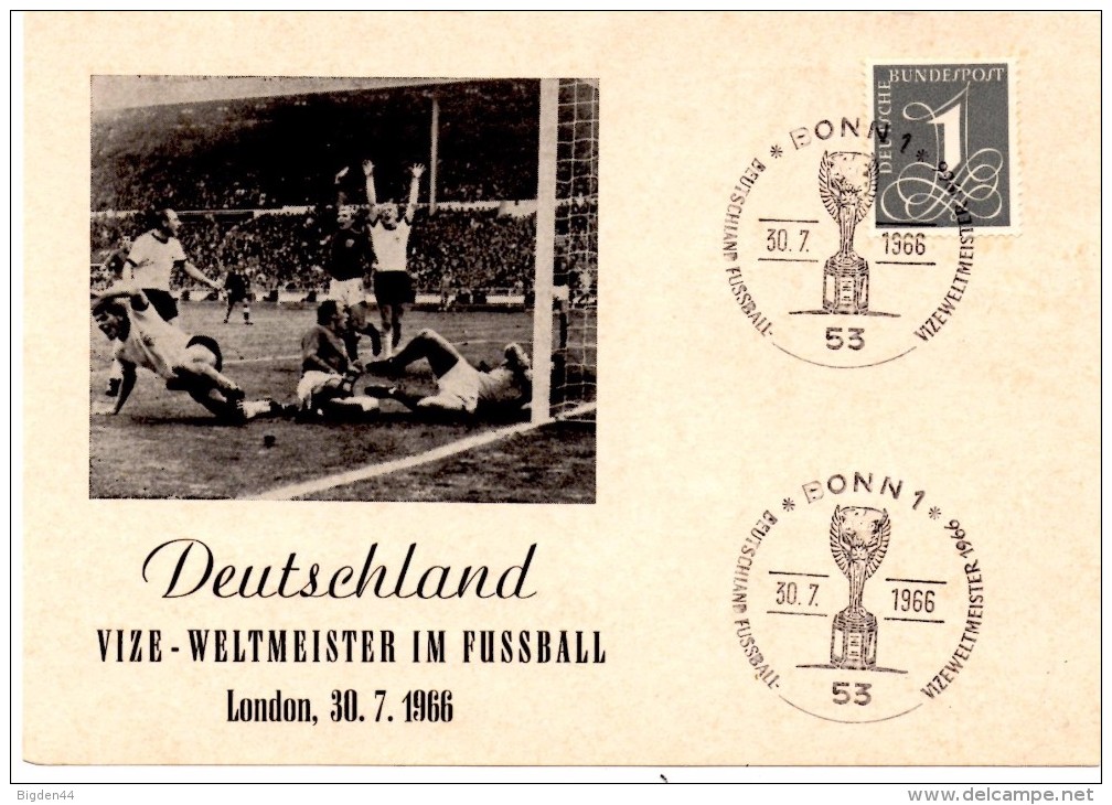 CP De Bonn_coupe Du Monde (30.07.1966) Allemagne Vice Champion - 1966 – England