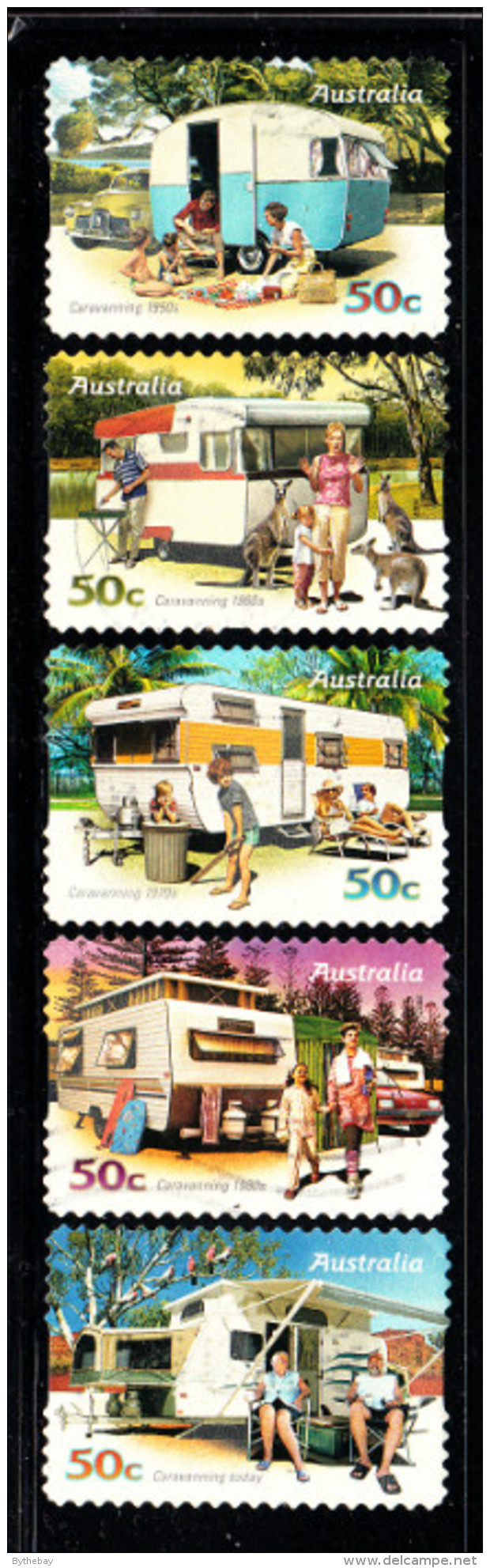 Australia Used Scott #2753-#2757 Set Of 5 50c Caravanning 1950s To Today - Oblitérés