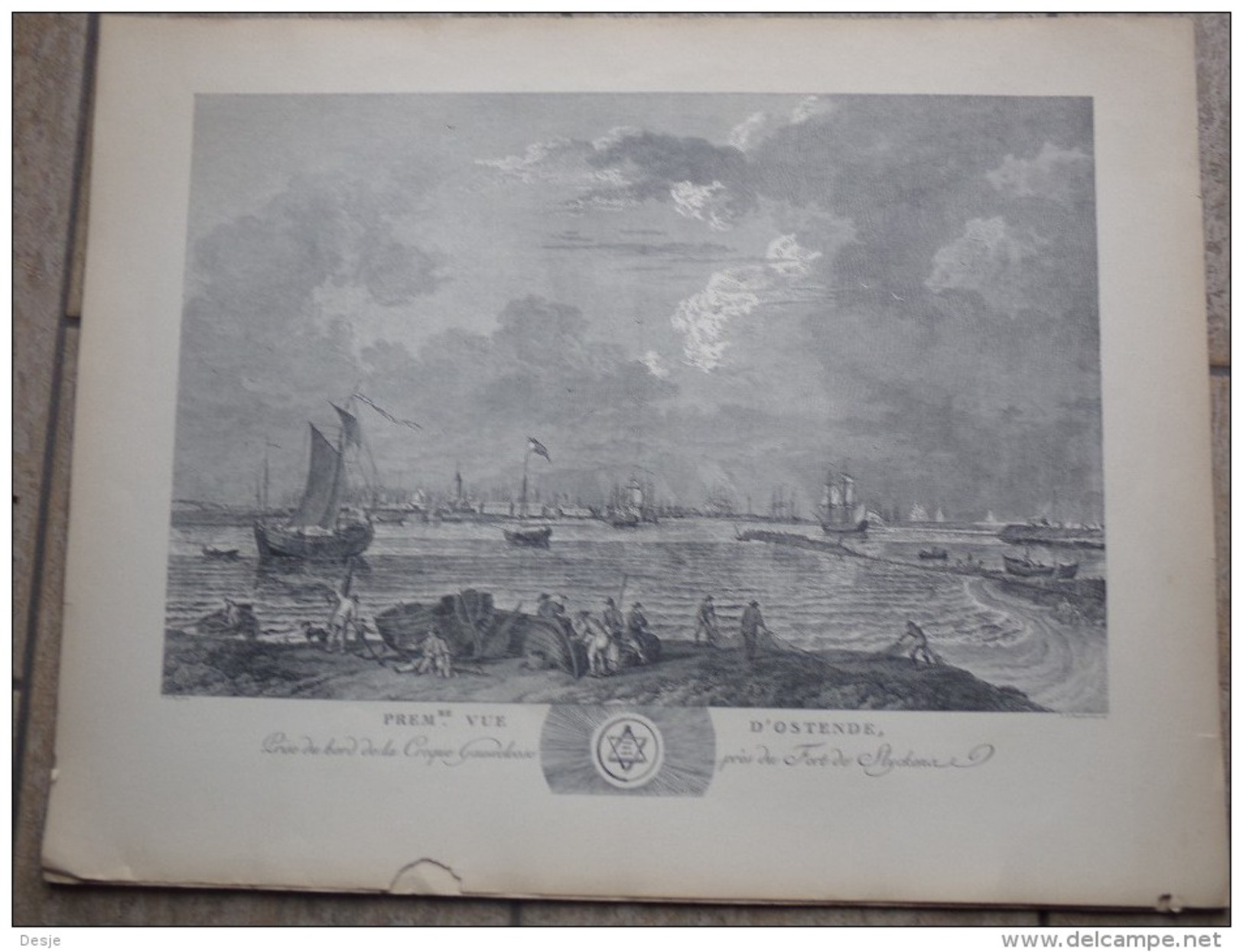 Premiere Vue D'Ostende Par L.J.Masquelier 1737 - Lithographies
