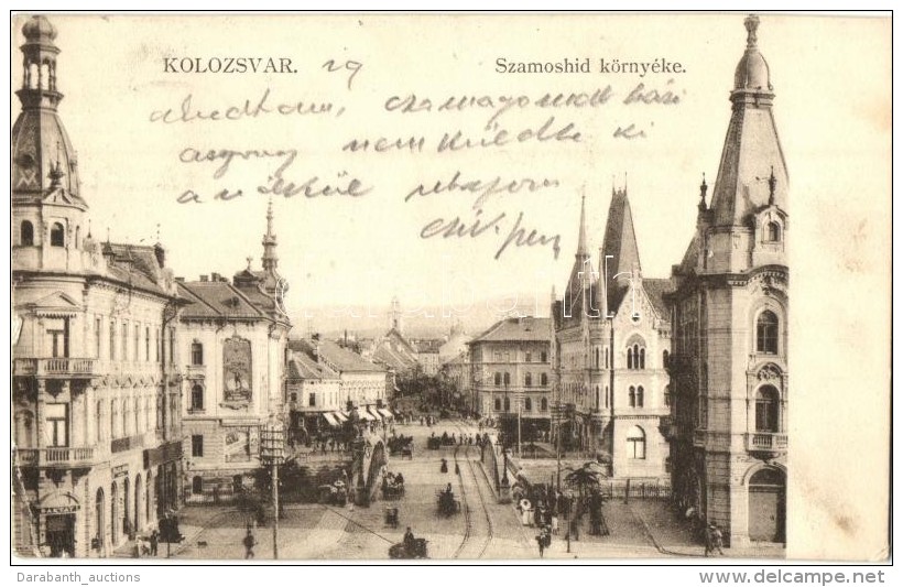 T2/T3 Kolozsvár, Cluj; Szamos Híd Környéke, Baktay üzlete / Bridge, Street, Shop... - Non Classés