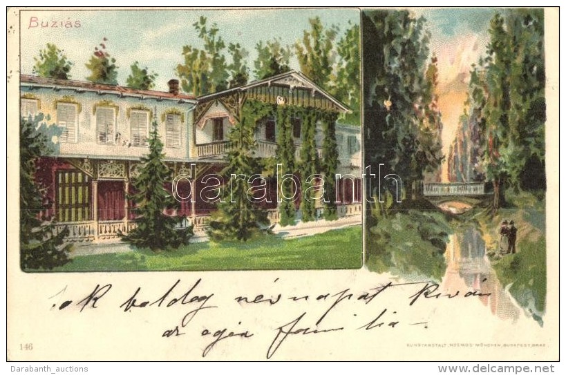 T2/T3 1899 BuziásfürdÅ‘, Buzias; Villa / Villa, Kunstanstalt 'Kosmos' No. 146. Litho (EK) - Non Classés