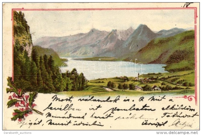 T2/T3 Boica, Hunyadboica; Látkép / General View, Decorated Postcard, Litho (EK) - Non Classés