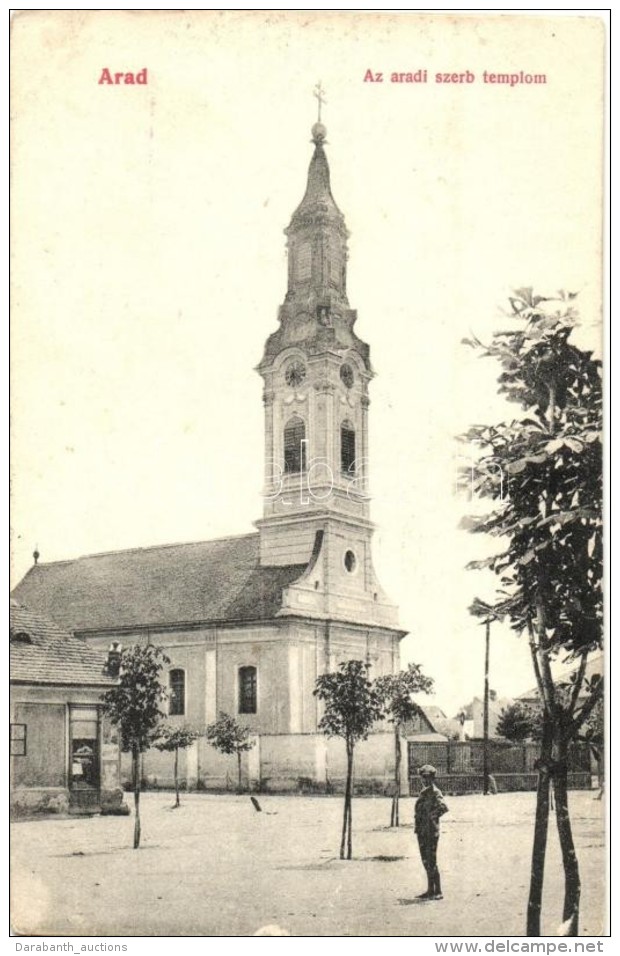 ** T4 Arad, Szerb Templom, Kerpel Izsó Kiadása / Serbian Orthodox Church (vágott / Cut) - Non Classés