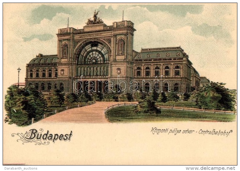 ** T1/T2 Budapest VII. Központi (Keleti) Pályaudvar Litho - Non Classés