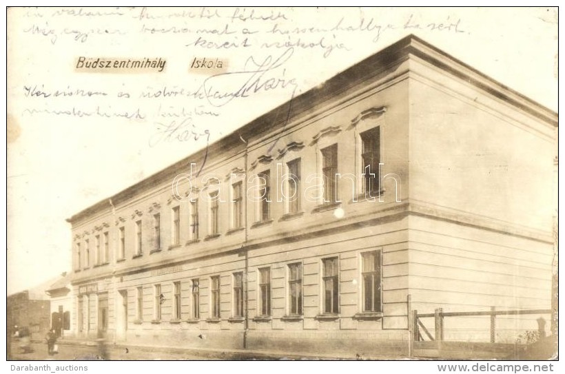 T2/T3 1923 Büdszentmihály, Iskola, Photo (EK) - Non Classés